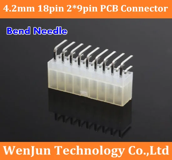 Free Shipping 4.2mm 5557 2x9pin 18pin Curved needle PCB Connector for PC computer ATX graphics card GPU PCIe Power connectors