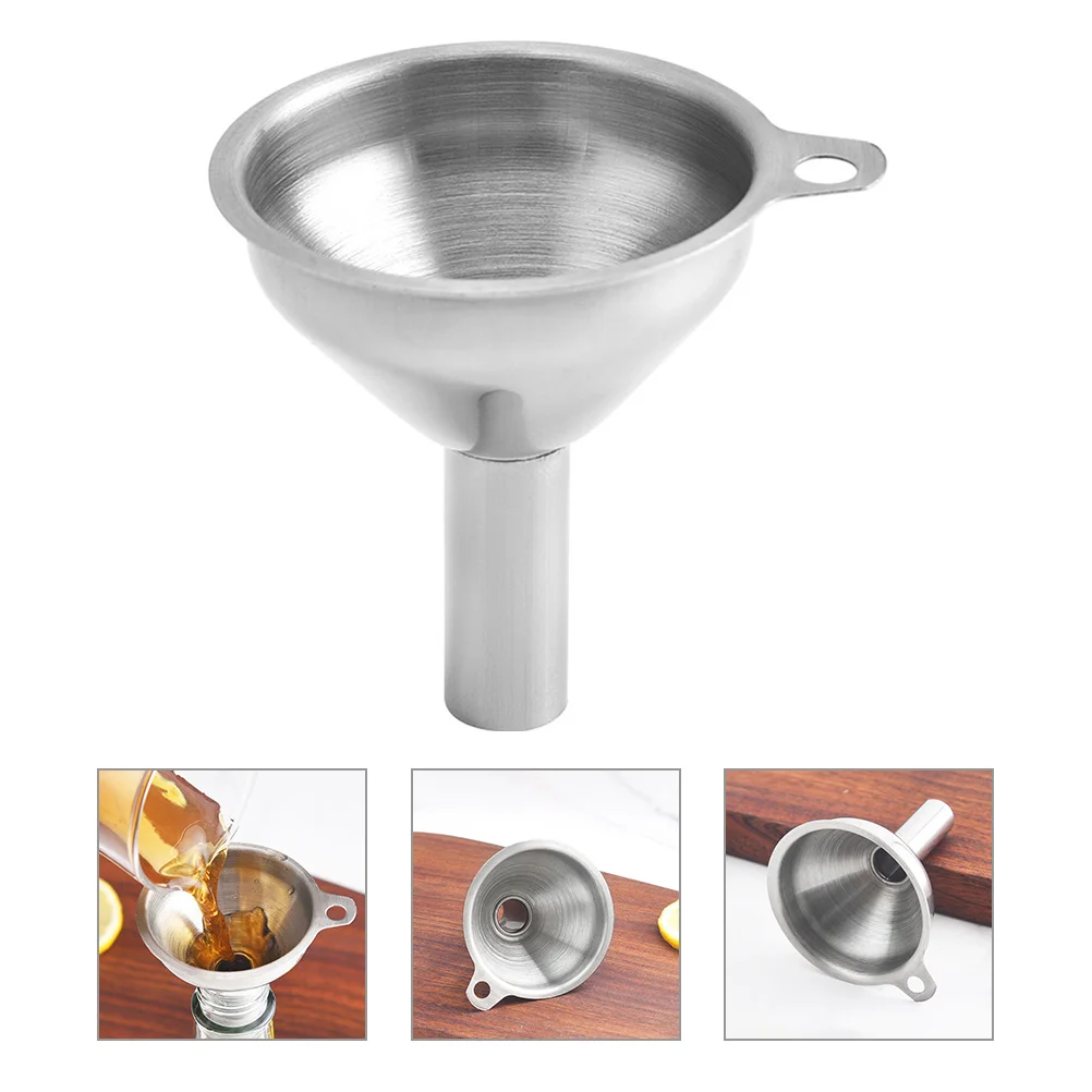 Stainless Steel Small Funnel Kitchen Tools Funnels for Filing Bottles Vinegar Oil Liquid Transferring Multi Functional Easy