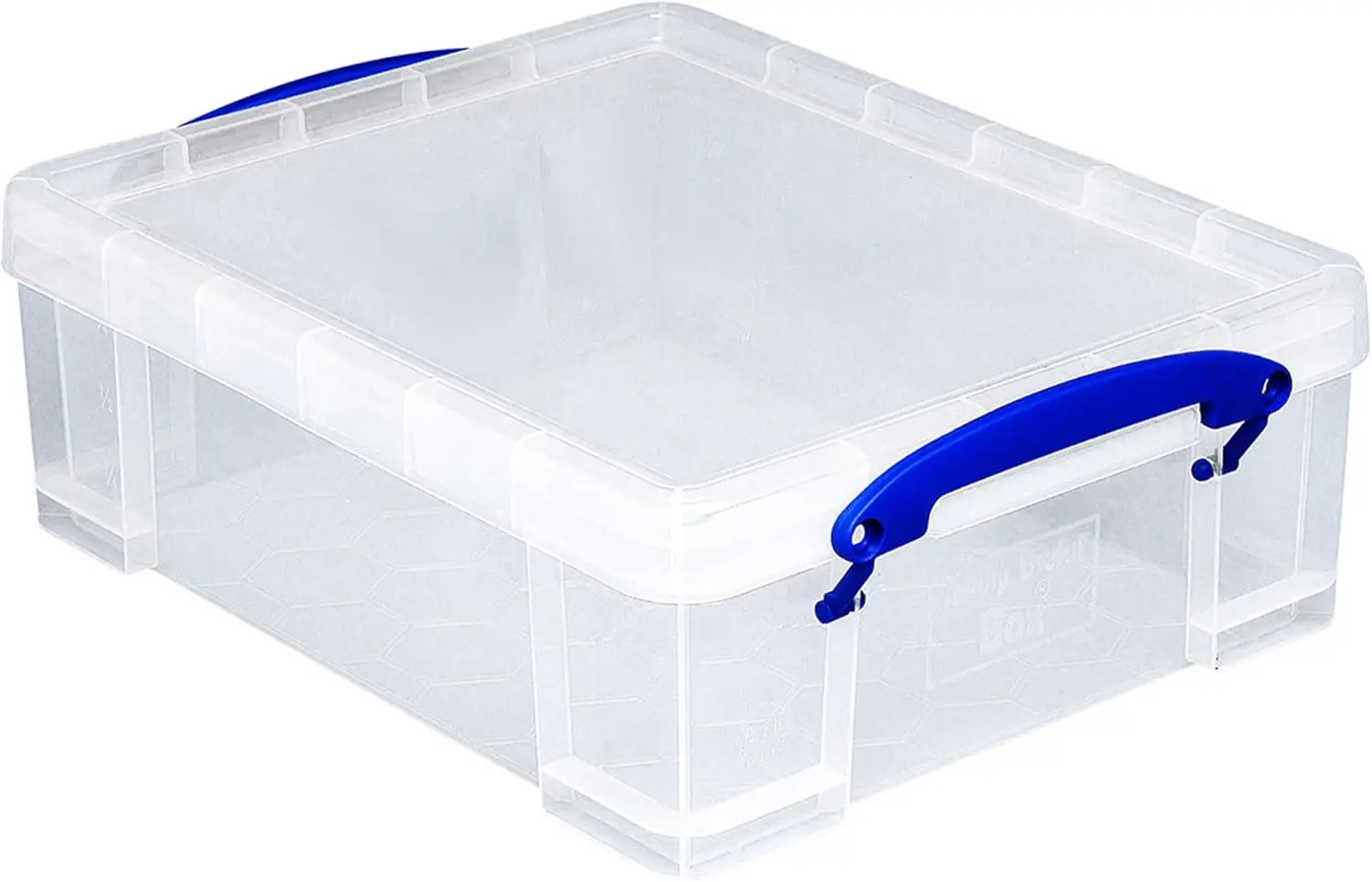 8.1L Stackable Plastic Storage Box with Snap Lid & Clip Lock Handles for Home Office Organization (5 Pack)