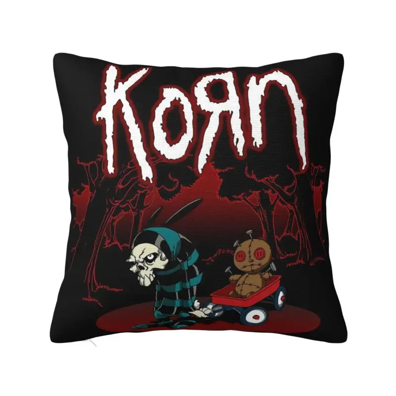 

Custom Fashion Korns Rock Roll Throw Pillow Cover Home Decor Square Heavy Metal Music Band Cushion Cover Pillowcover for Sofa