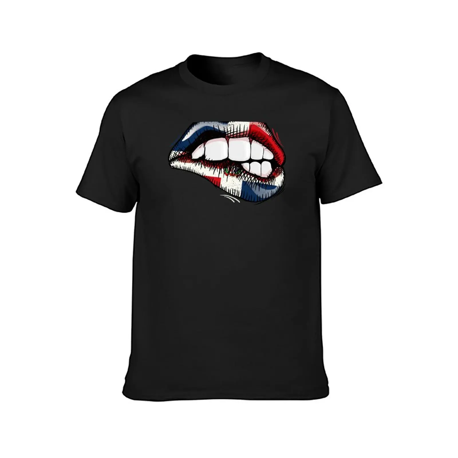 Sexy Biting Lips Dominican Flag Dominican Love T-Shirt sports fans boys animal print mens clothes