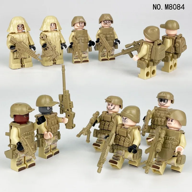 

Meigao 8084 Desert Soldier Figure Piece Accessories Cross-border Wholesale Small Granules Assembled Children's Toys Shield