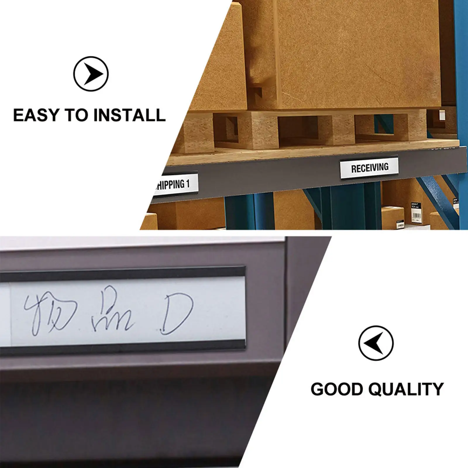 30Pcs Magnetic Channel Label Holder Easy to Install Remove Keep Workspace Organized Avoid Communication Barriers Shelf Door