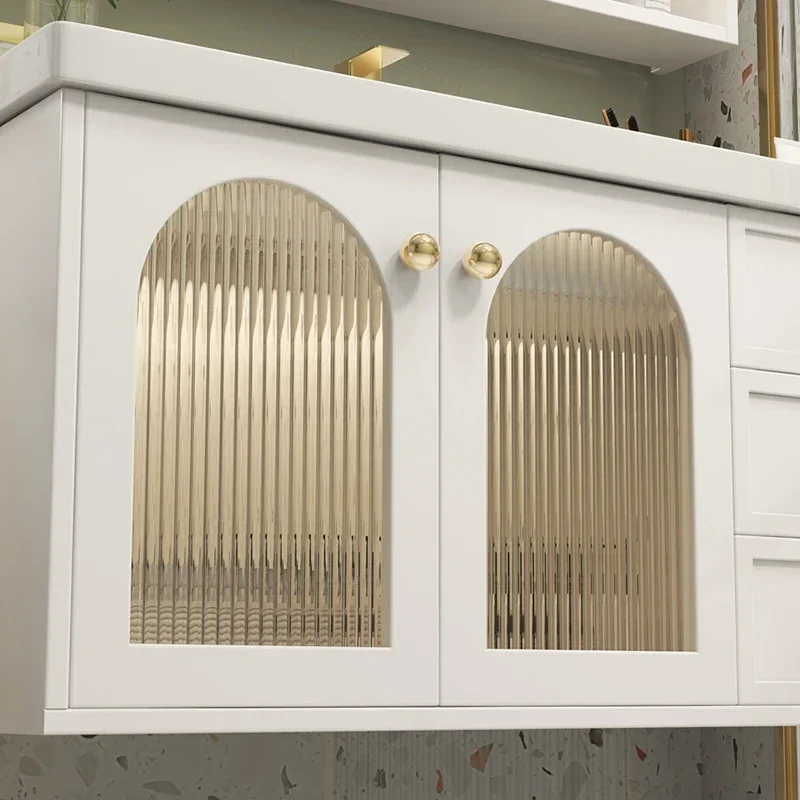 Modern Multifunction Bathroom Vanities Shelves Storage Sink Open Bathroom Vanities Simple Design Home Furniture Gabinetti LLBC image 5
