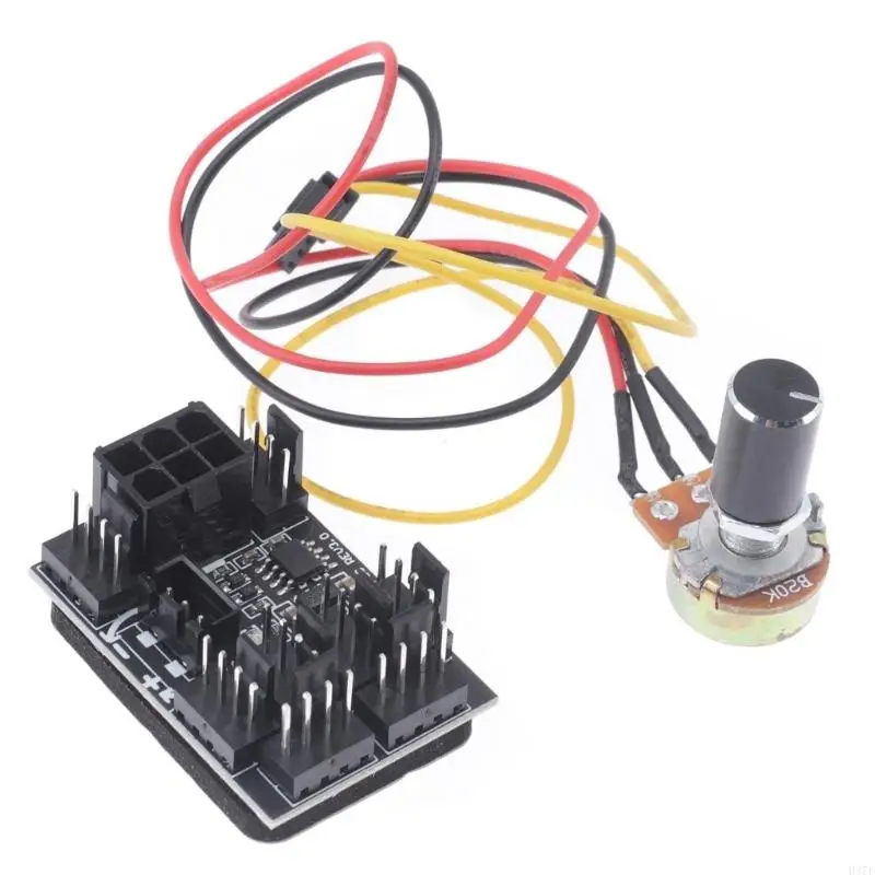 

H37F 8PORT 3PIN 4PIN Adapter Adapter PWM Speed ​​Controller для эффективного охлаждения раствора