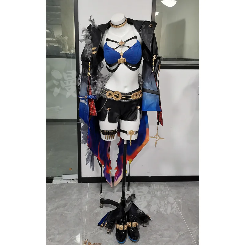 Galbrenr Costume Cosplay Gioco Wuthering Waves Parrucche scarpe top pantaloni giacche guanti calzini oggetti di scena festa di Halloween vestito da donna sexy