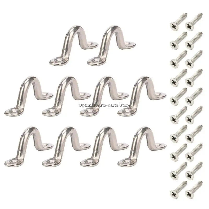 

8pcs/10pcs Marine Boat Top Pad Eye for Kayak Canoe Rigging Tie Down 316 Stainless Steel Tie Down Anchors Point Eye Strap