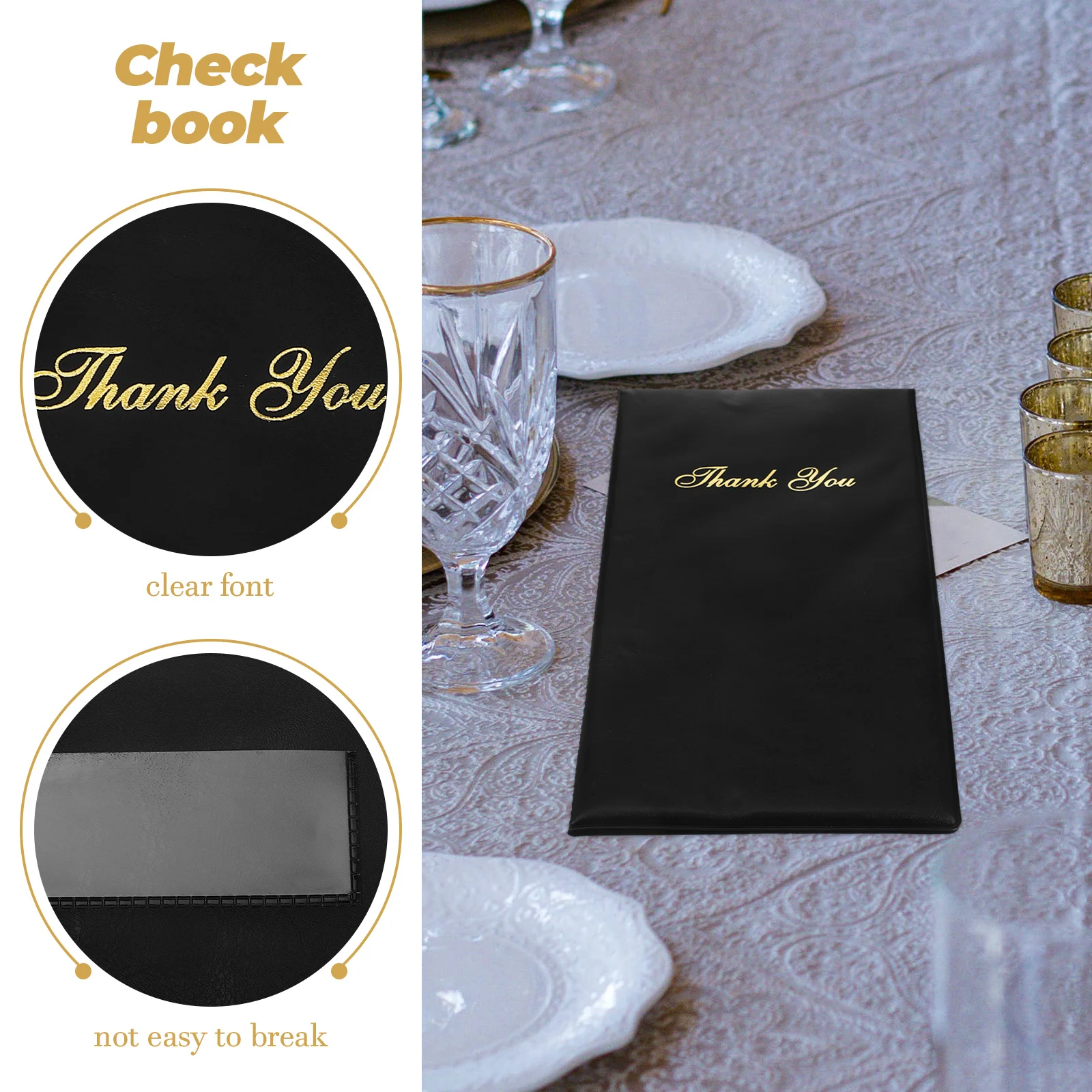 Restaurant Supplies Order Menu Book Holding Guest Server Sponge Check Presenters For Restaurants