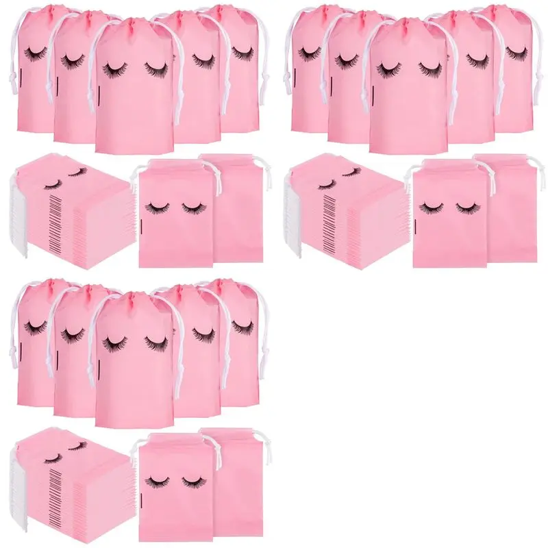 

ABMK 300 шт. сумки для ресниц для клиентов, сумки для ресниц для клиентов, сумки для ухода за ресницами, косметички для наращивания ресниц, розовые