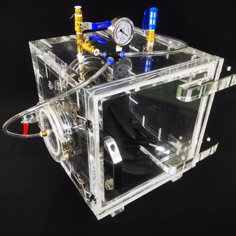 Acrylic vacuum glass box sealed operation box storage castaway sealed box vacuum defoaming test