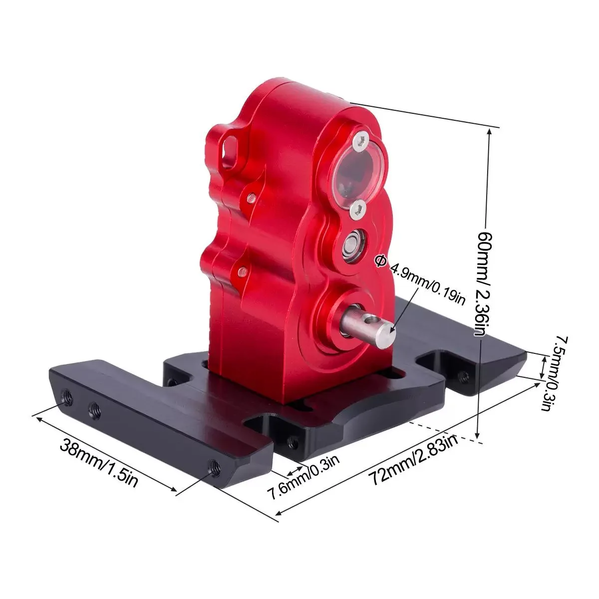 ชุดเกียร์โลหะ CNC แนวตั้ง ขนาดกลาง พร้อมสเก็ตบอร์ด สำหรับรถบังคับวิทยุ 1/10 Traxxas TRX4 SCX10 4WD LCG RC Crawler อะไหล่อัพเกรด