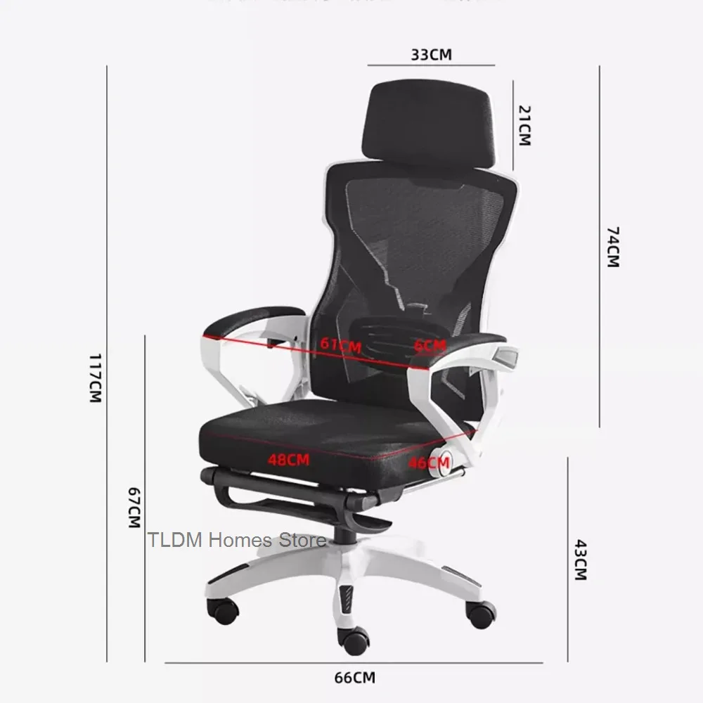 Swivel Comfortable Office Chair Mobile Ergonomic Personalized Portable Game Chair Trendy Design Chaise Bureau Office Furniture