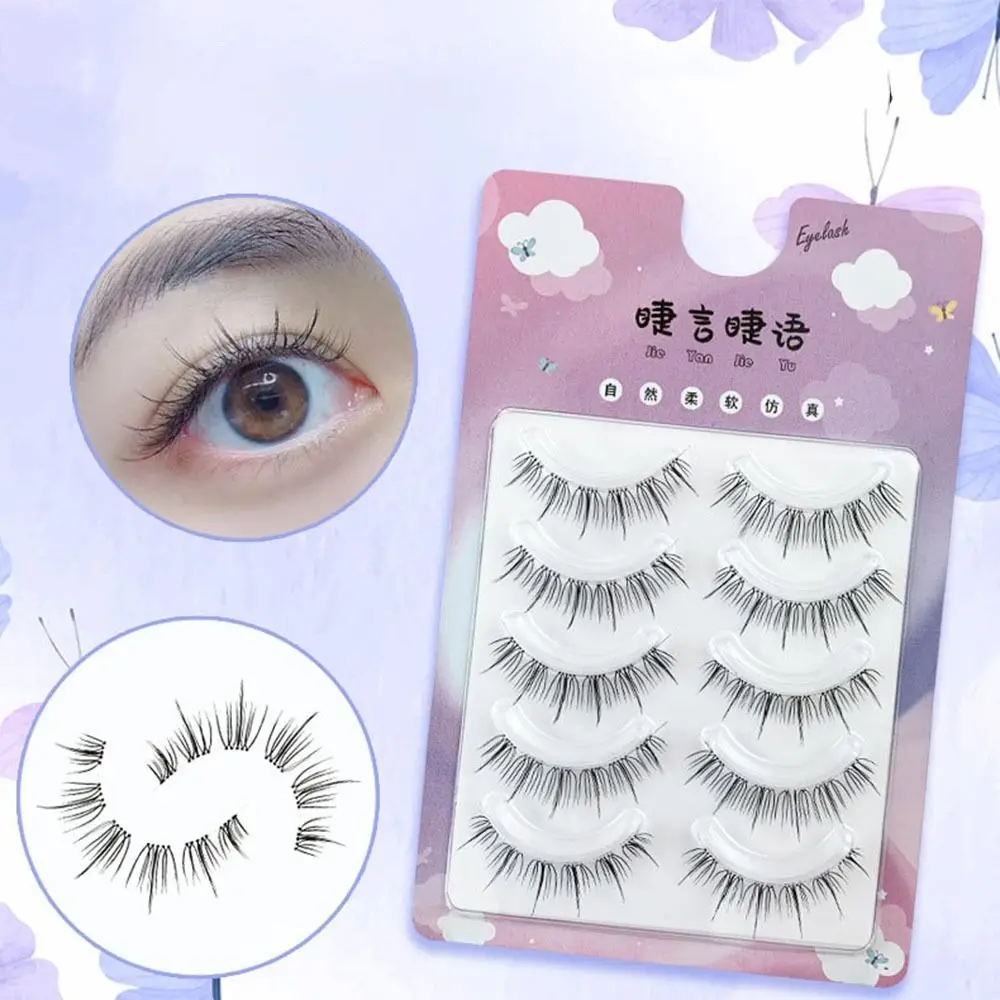 Zachte Piekerige Volledige Strip Wimpers DIY Anime Komische Stijl Enten Wimpers Lange 5-12mm Professionele Make-Up Tool dagelijks