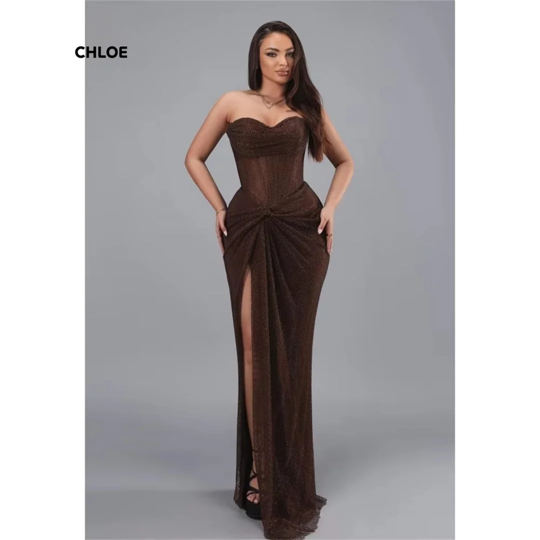 

Line A Prom Dresses 2025 Luxury Evening Dress Woman Custom Made Sleeveless Off-shoulder Elegant Party Dresses for Wedding Woman
