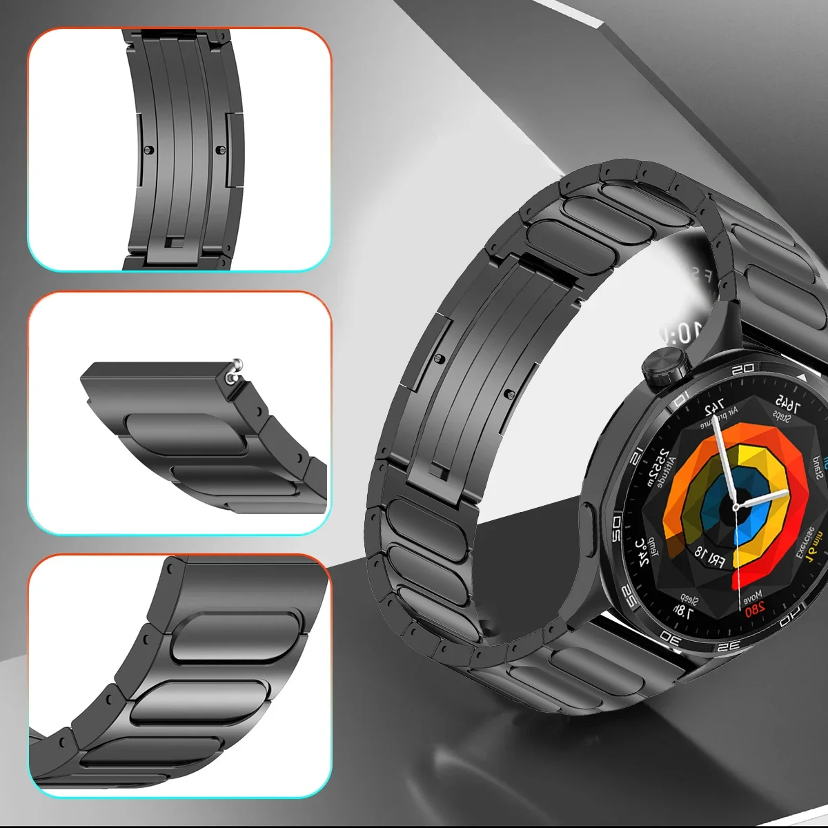 Titanium Strap for Huawei GT5 GT4 GT5 Pro 46mm Smart Watch 22mm Band for Huawei Watch 5/4 Pro Amazfit Balance Amazfit GTR 4 3 2