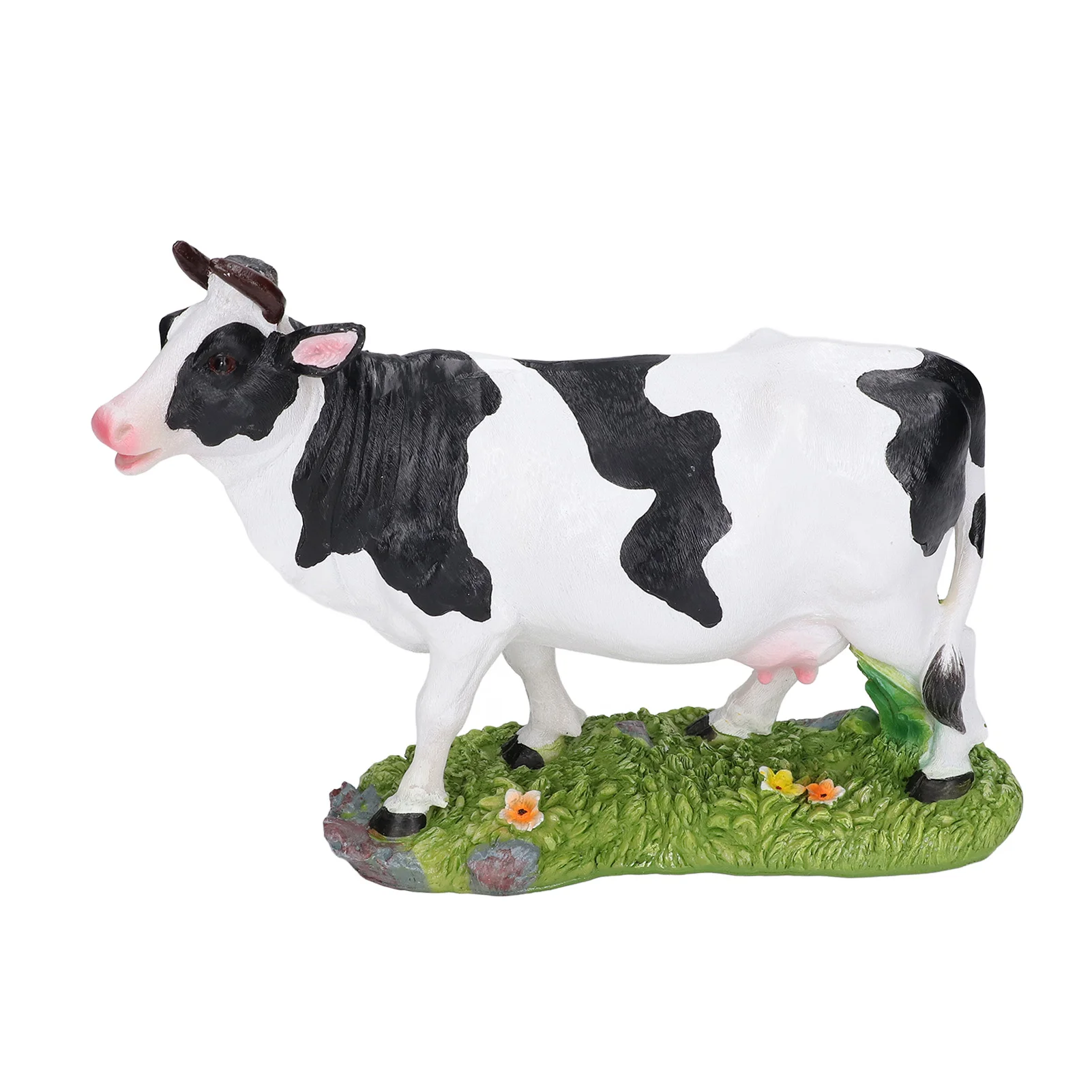 

Animals Figures Statue Resin Miniature Cow Figurines for Desktop Garden Decoration Cow Model Cow Toys Garden Animals Decoration
