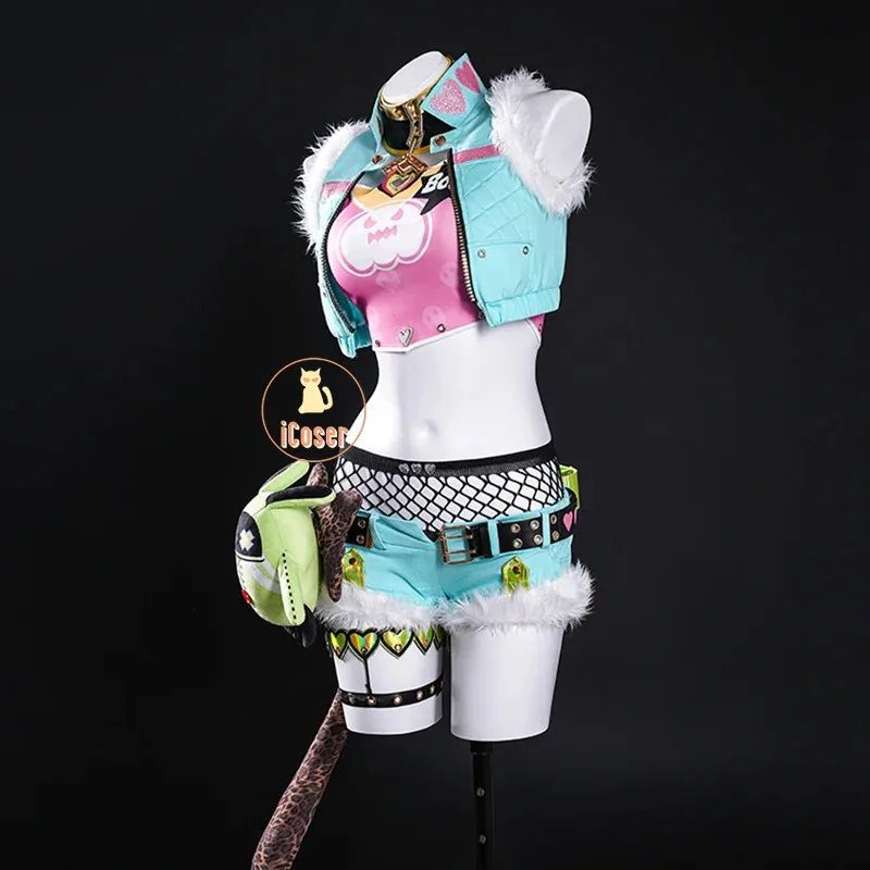 Zenless Zone Zero نيكول ديمارا أزياء تنكرية شعر مستعار كتي الجلد موحدة دمية Cunning Hares حفلة الهالوين النساء Propa ؛ 6'x,9;y'