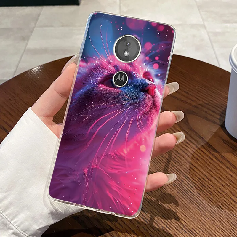 Fundas For Motorola Moto G6 Play/Moto G6/Moto G6 Plus Cases Clear Silicone Soft TPU Back Cover Cute Cat Rabbit Protective Case