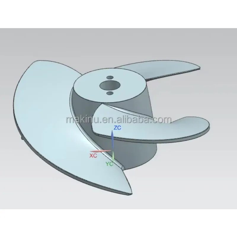 Precision Cnc Machined Milled Custom Made Billet  Aluminum Titanium Turbine  Boat Propeller Impeller 2 3 Blades