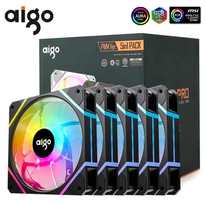 AIGO AM12PRO RGB Lüfter PC 120mm Lüfter Hülle Lüfter Lüfter Wasser Kühlschrank 4Pin PWM CPU -Kühllager 3Pin5V Argb 12cm Lüfter 10 Hauptverkaufskühler 5V 3 Pins - №8