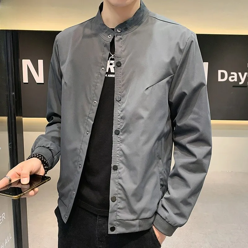 

Casual Jaet Men's Stand Collar Top Faionable Haome Outerwear Autumn New Arrival Polyester Fiber Zipper Decoration