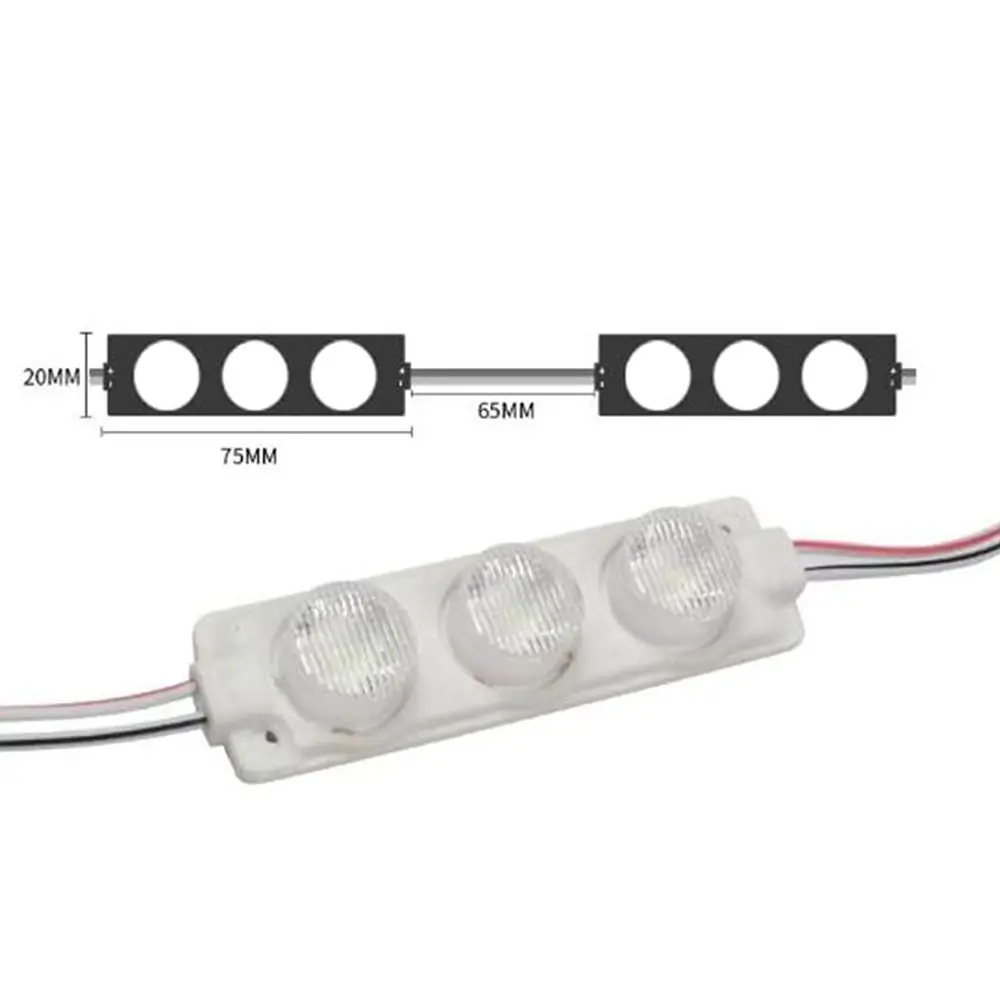 10Pcs Shop Banner LED Module 12V 24V Super Bright COB Light IP65 Waterproof 3 LED 2835 Decor Light
