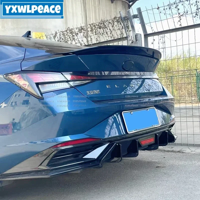 

For Hyundai Elantra Avante CN7 2020 2021 2022 2023 ABS Material Modified Rear Wing Exterior Auto Parts Spoiler