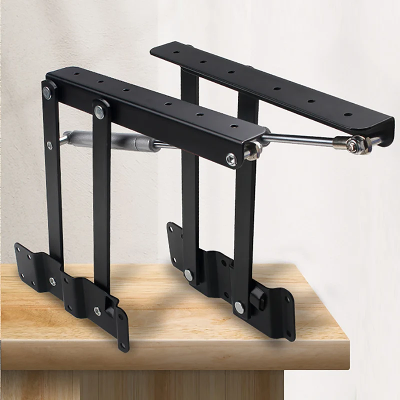 

2PCS Folding Angle Bracket Elevator Adjustable Wall Mounted Shelf Brackets Table Furniture Heavy Support Hydraulic Hardware