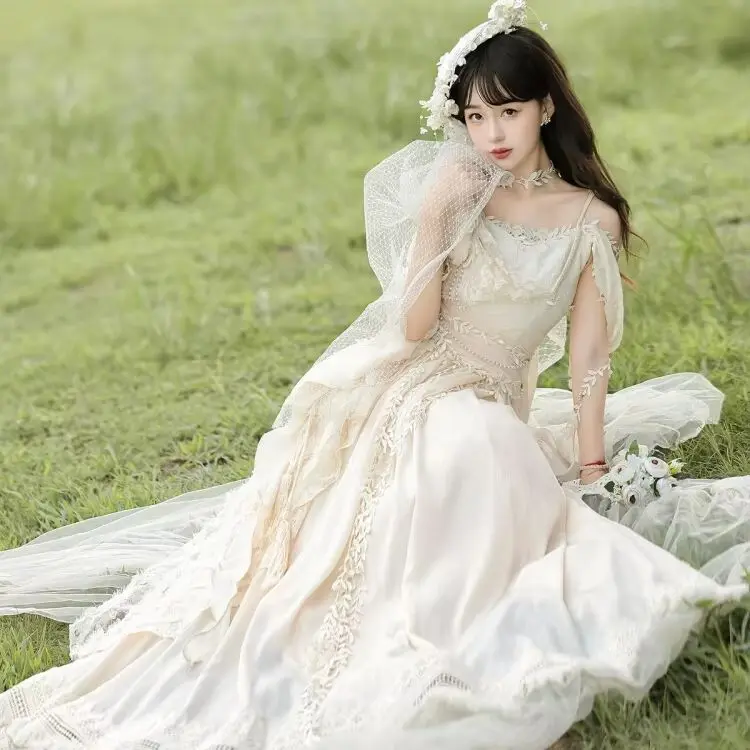 

Новое элегантное платье в греческом стиле Лолиты Cla с длинной юбкой на бретелях, фиеста, карнавал, Хэллоуин, косплей, белое платье без рукавов