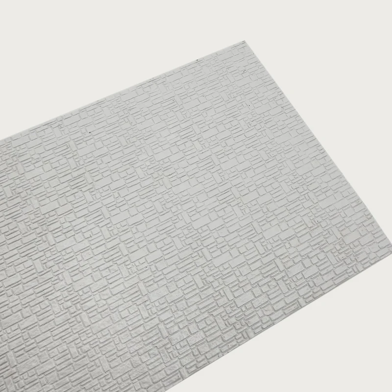 Modèle mural de simulation en plastique pvc, 2 pièces, 20x30cm, panneau en plastique avec texture concave et convexe, modèle de chaussée murale, matériel de construction
