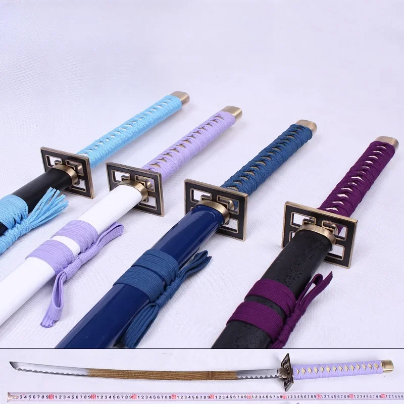 Real Size Bleach Katana Wooden Ninja Sword Anime Bleach Ichigo Aizen Sousuke Cosplay Prop Japanese Samurai Sword Katana Kid Toys