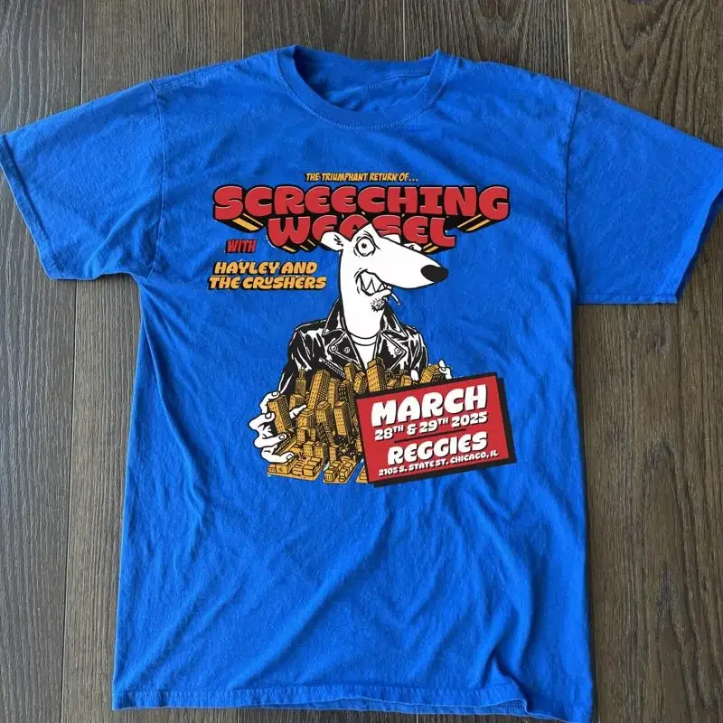 NEW SCREECHING WEASEL Band Tour 2025 For Fans to 5XL Blue T shirt MD402