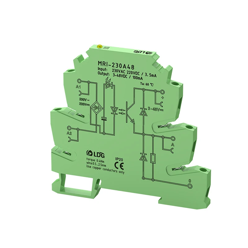 MRI-230A48 Input 230VAC LED Indicator Optocoupler Solid State Optronics Relay Smart Interface Relay Module Photo Signal Relay