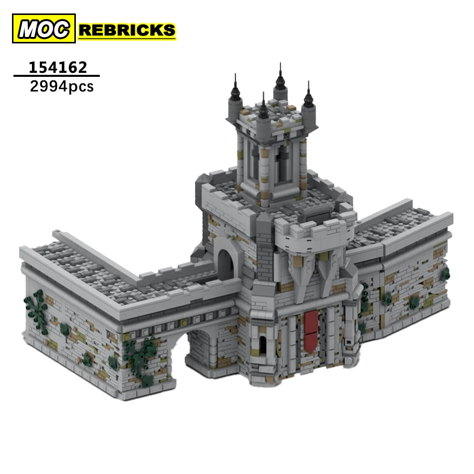 MOC- 154162   Seria Street View Castle Outskirts House Building Block Collection Experts High Difficulty Puzzle Bricks Zabawka dla dziecka