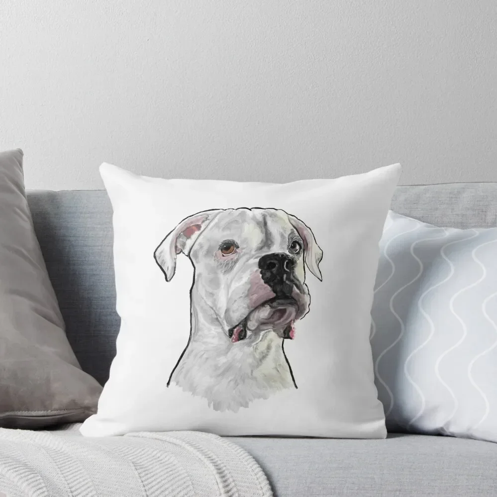 white boxer 1 Throw Pillow Luxury Sofa Cushions anime girl Embroidered Cushion Cover Cushion Child pillow