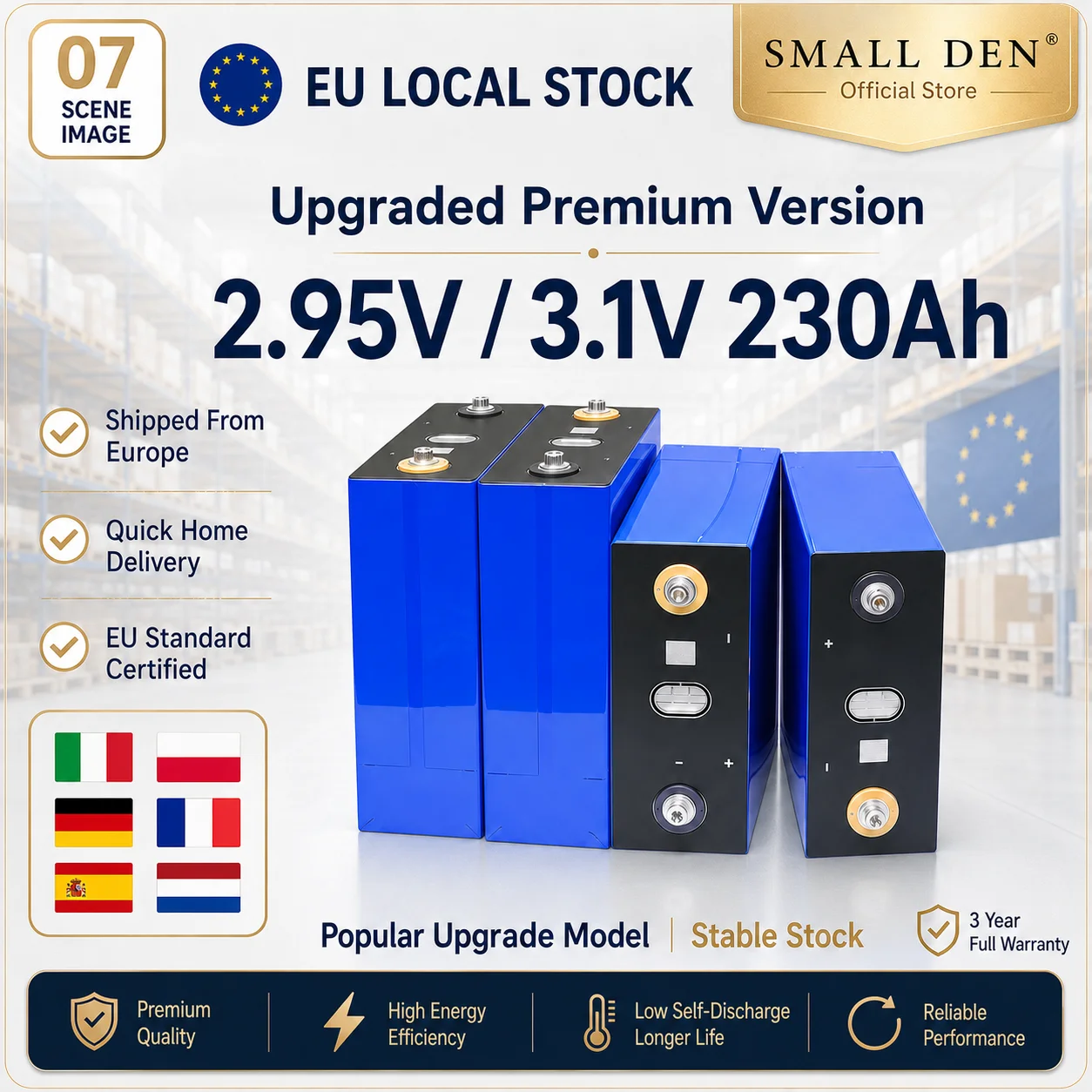 Batterie à ions sodium 230Ah, cellule de qualité A, stock UE, batterie longue durée, 6000 cycles, charge rapide, basse température -40°C ℃   Batterie de stockage d'énergie pour applications solaires, VR et UPS