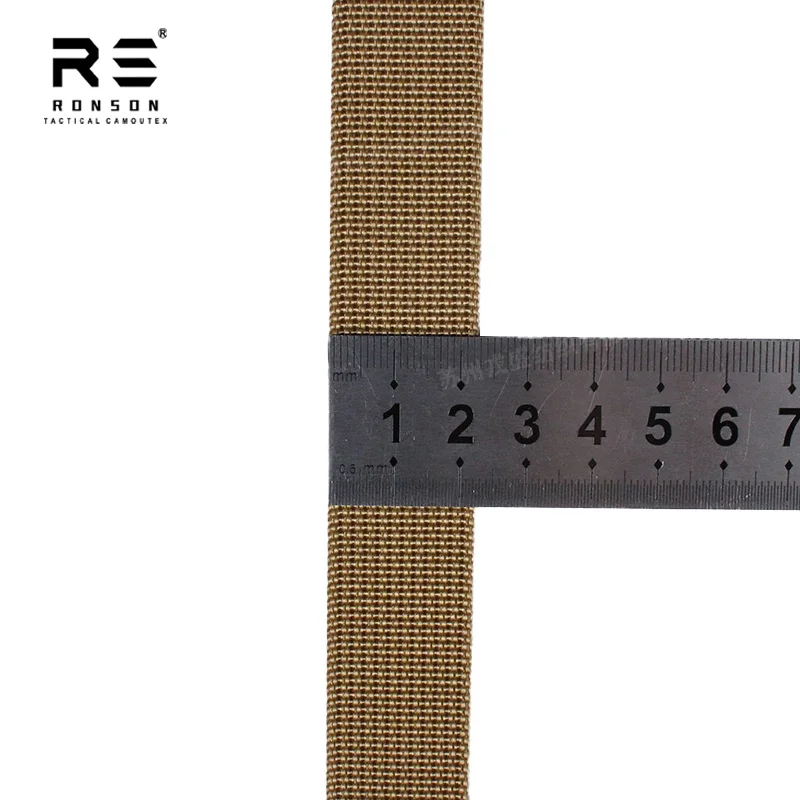 22MM Width Nylon Webbing Chinese Factory Direct Sale Durable Use for Luggage Sports Tactical Equipment Strap Woven 2#TAN Color