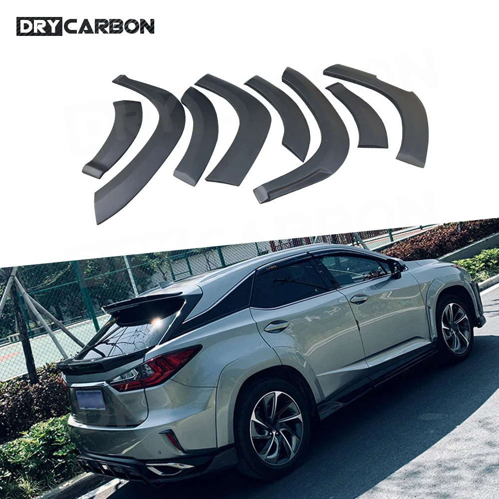 Carbon Fiber Fender Flares Arch Wide Body Wheel Eyebrows Mudguard Cover Trim Accessories For Lexus RX300 RX450H 2016-2019 FRP