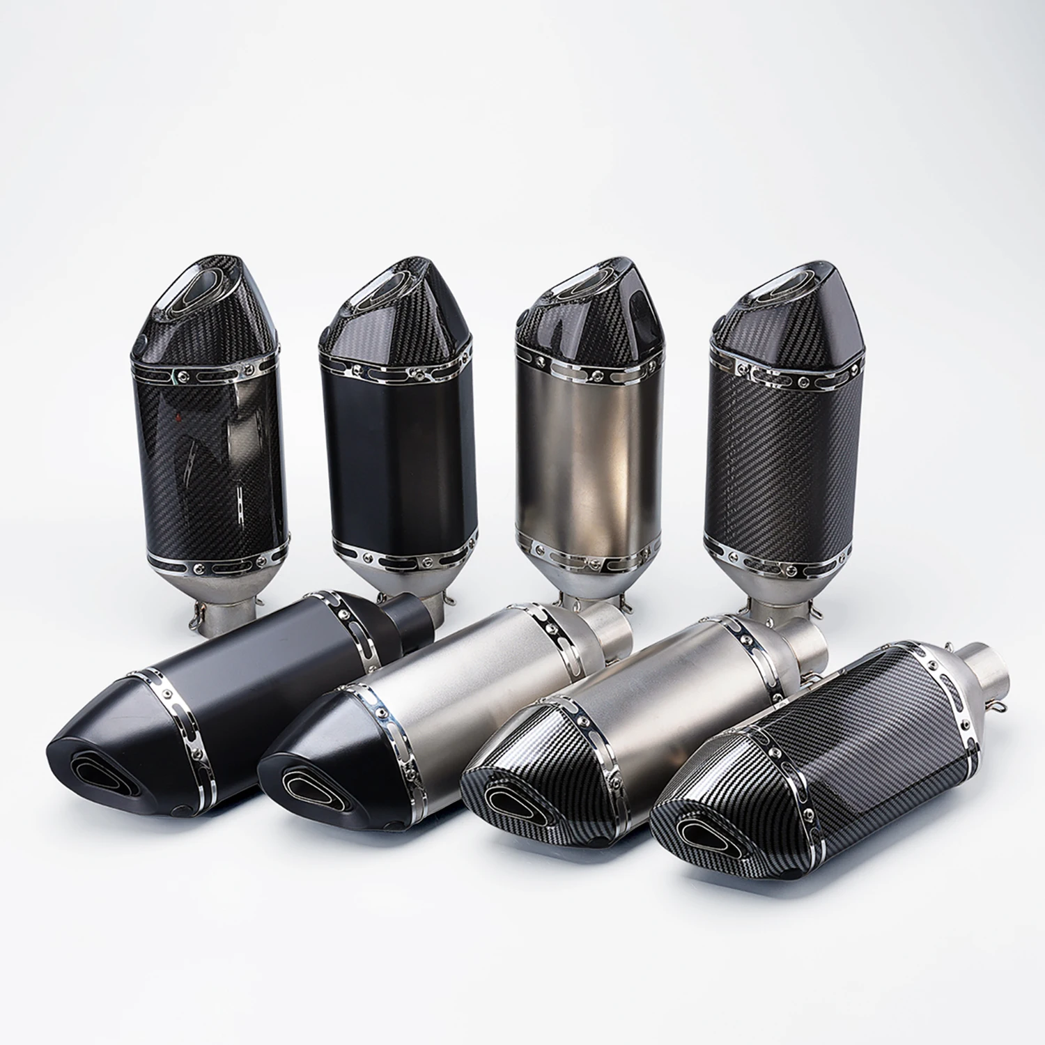 

Motorcycle Exhaust Universal 38-51mm Vent Pipe With Muffler 300mm Stainless Steel For ATV Street Bike for R3 R15 PCX15 Z900 ZX6R