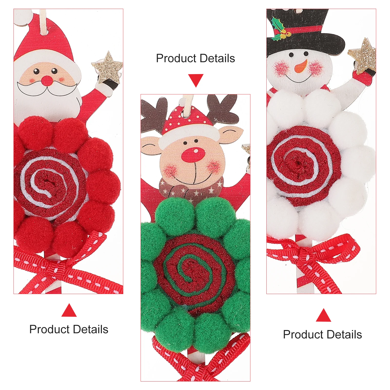 

3Pcs Hanging Lollipop Christmas Ornaments Xmas Tree Pendant Decorations Party Supplies Christmas Ornaments Xmas Pendants