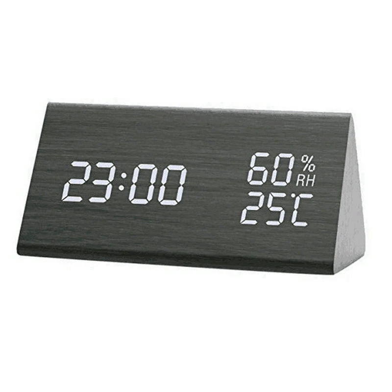 

Digital Clock Digital Radio Clock LED Table Clock With Humidity And Temperature Display USB Power Connection