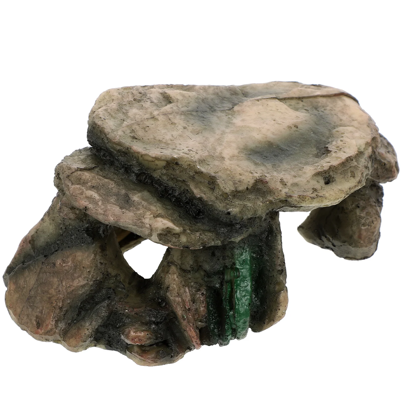 Tempat Berteduh Reptil, Gua Kura-kura dari Resin, Platform Panjat, Produsen Pemandangan Alam, Aksesori Terarium Hermit yang Stabil