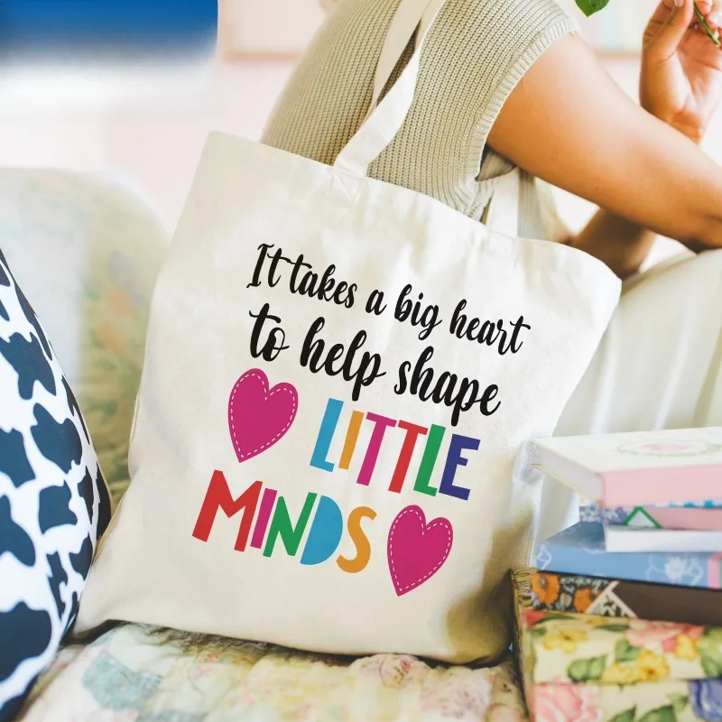

Minds Quotes New Canvns Tote Bag 14x16 Inch Polyester Cotton Straps Reusable Handles Holds for Shpping Scool Work Travel