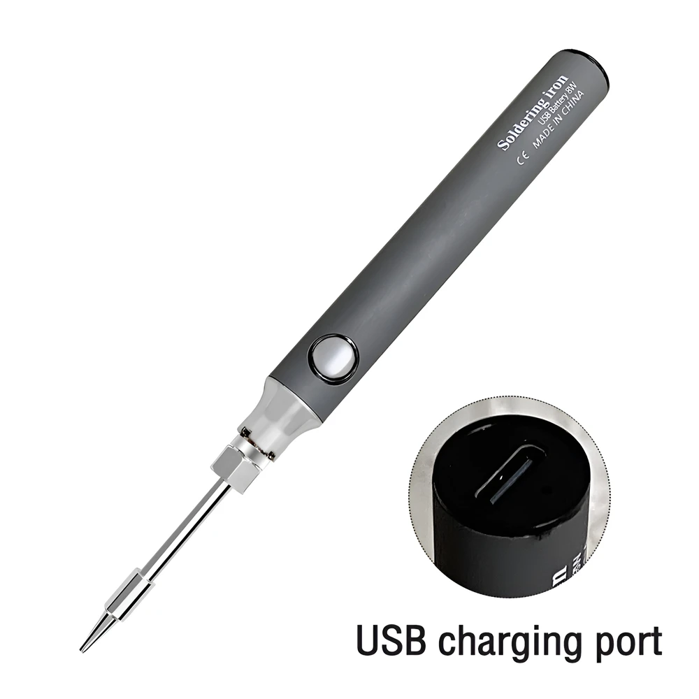 USB Soldering Iron Wireless Charging Electric Solder Iron 5V 8W Fast Charging Lithium Rechargeable Portable Repair Welding Tools