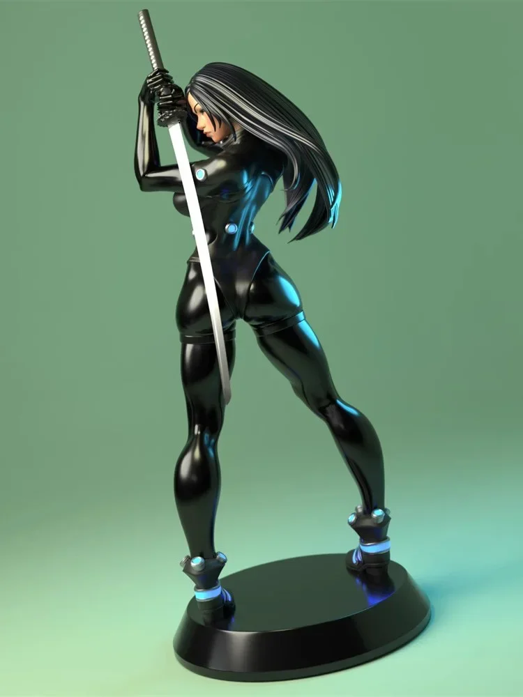 Modelo de resina Assassin Warrior Girl, escultura sin pintar, sin Color, RW-1301, 1/24, 1/18