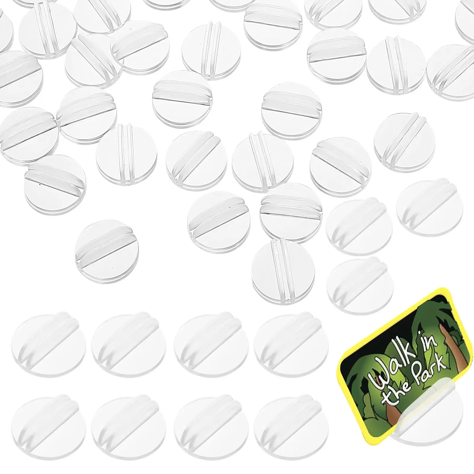 

50 Pcs Plastic Holders Card Holders For Trading Cards 24mmx10mm Board Game Supplies Party Gifts Trading Card Sleeves Organizer