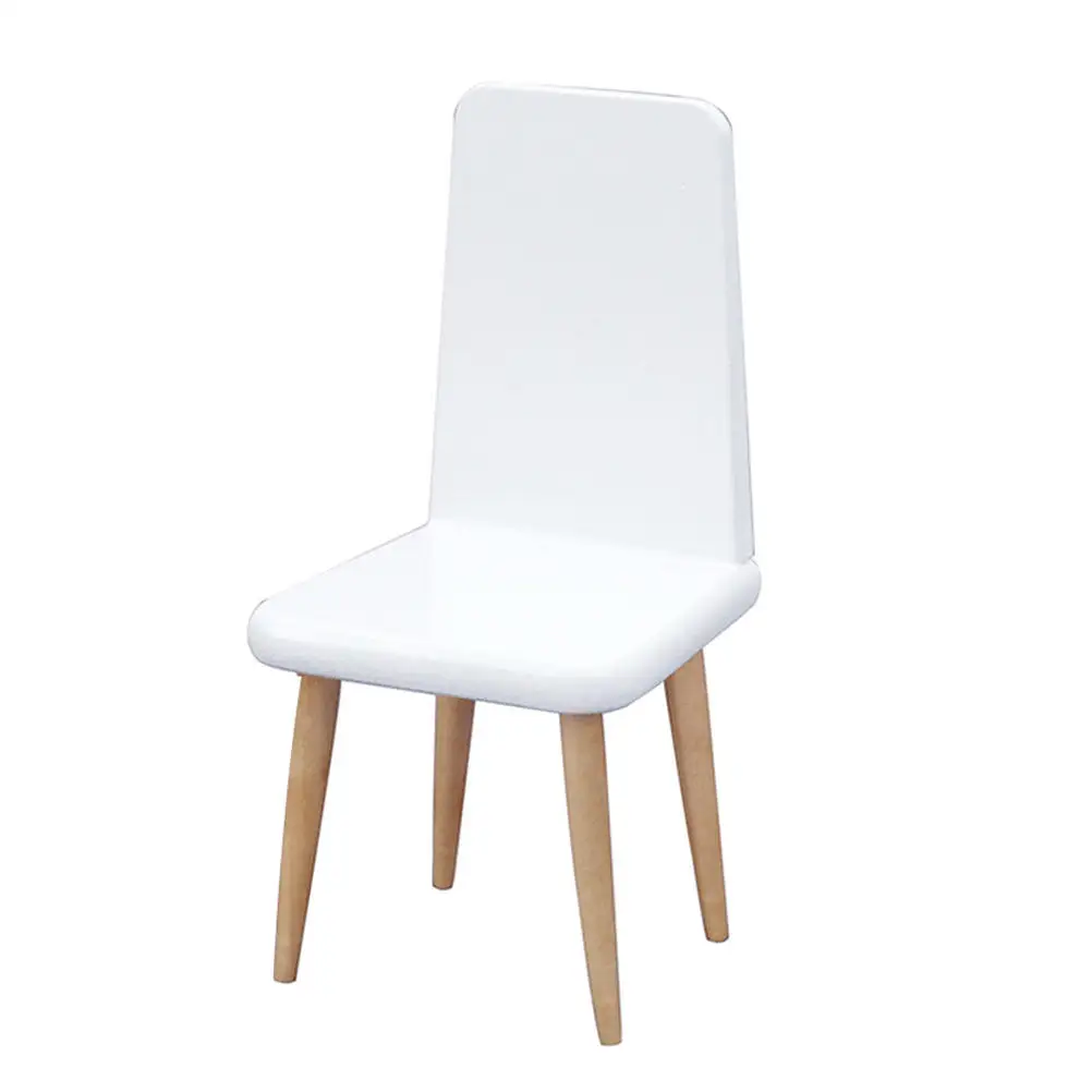 

Миниатюрный белый стул из березовой древесины для декора кукольного домика, мебель для мини-дома, украшение для маленькой комнаты, реквизит для игровой комнаты, аксессуар для кукол