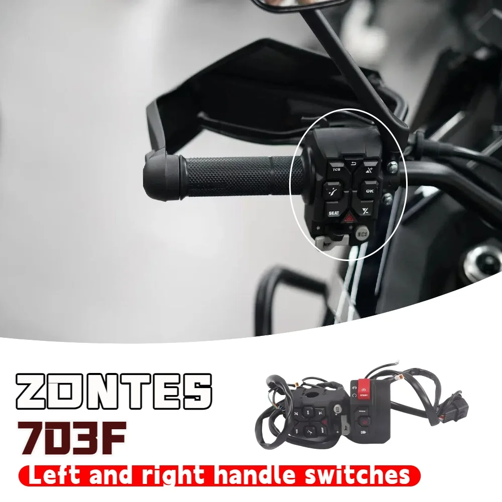 

Original left and right handlebar switch horn overtaking light switch button ignition off switch accessories for ZONTES 703FOrig