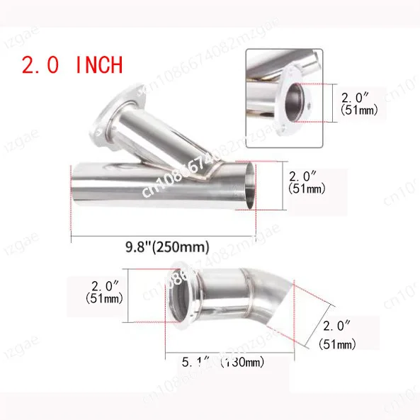 Modifizierter, elektronisch gesteuerter Auslassventil-Satz aus Edelstahl mit variabler Schallwelle, 2'/2,25'/2,5'/3' Rückseite