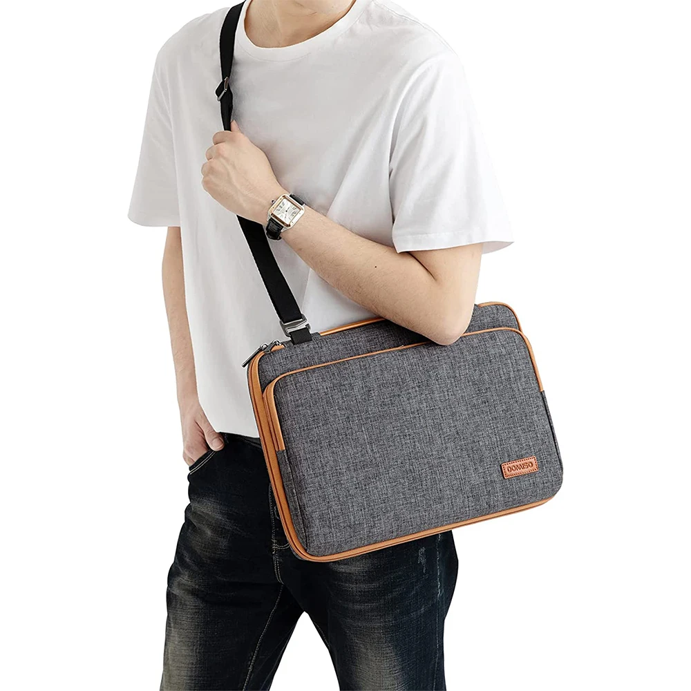 Imagem -06 - Domiso Impermeável Shockproof Shoulder Bolsa Notebook Sleeve Case Capa Protetora 14 15.6 17.3